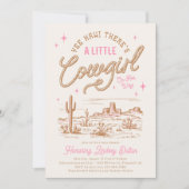 Een kleine cowgirl Baby shower uitnodiging (Voorkant)