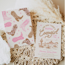 Een kleine cowgirl Baby shower uitnodiging