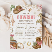 Een kleine cowgirl Baby shower uitnodiging