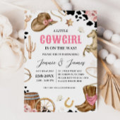 Een kleine cowgirl Baby shower uitnodiging
