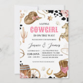 Een kleine cowgirl Baby shower uitnodiging (Voorkant)