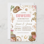 Een kleine cowgirl Baby shower uitnodiging (Voorkant)