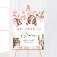Een kleine Cowgirl Baby shower Welkom