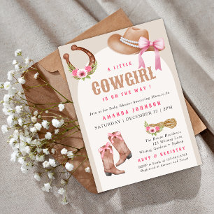 Een kleine Cowgirl boog Wild West Rodeo Baby Showe Kaart