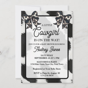 Een Kleine Cowgirl Is Op Komst Baby Shower Kaart