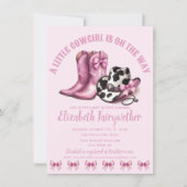 Een kleine Cowgirl Pink Bows Baby shower Kaart (Voorkant)