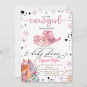 Een kleine cowgirl Pony Baby shower Kaart (Voorkant)