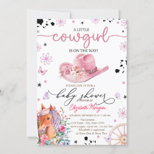 Een kleine cowgirl Pony Baby shower Kaart