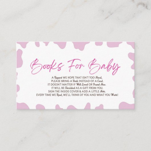 Een kleine cowgirl Rodeo Baby shower boeken voor B Informatiekaartje (Voorkant)