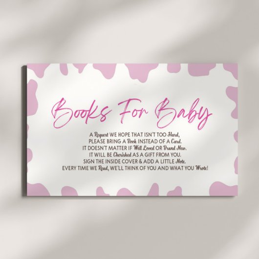 Een kleine cowgirl Rodeo Baby shower boeken voor B Informatiekaartje