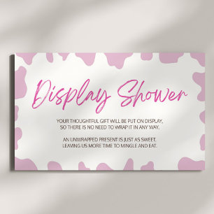 Een kleine Cowgirl Rodeo Baby shower Display Showe Informatiekaartje