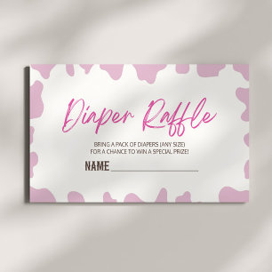 Een kleine cowgirl Rodeo Baby shower luier Raffle Informatiekaartje