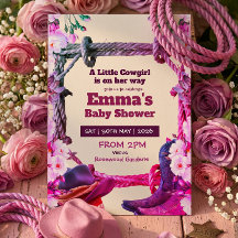 Een Kleine Cowgirl Roze Bloemige Western Baby Borr