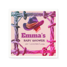 Een Kleine Cowgirl Roze Touw Western Baby Borrel