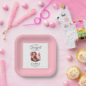 Een kleine Cowgirl Roze Wester Rodeo Papieren serv Papieren Bordje (Feest)