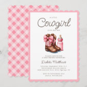 Een kleine cowgirl roze Western Rodeo Baby shower Kaart (Voorkant / Achterkant)