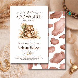 Een Kleine Cowgirl Western Boho Meisje Baby Shower Flyer