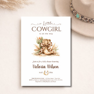 Een Kleine Cowgirl Western Country Meisje Baby Sho Kaart