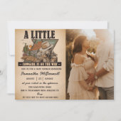 Een kleine cowgirl Western meisje Baby shower foto Kaart (Voorkant)