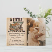 Een kleine cowgirl Western meisje Baby shower foto Kaart (Staand voorkant)