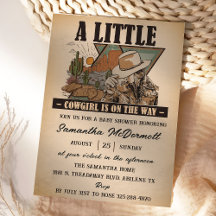 Een kleine cowgirl Western meisje Baby shower