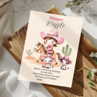 Een kleine cowgirl Western Rodeo Diapper Raffle