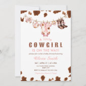 Een kleine Cowgirl Westerne Clothesline Baby showe Kaart (Voorkant)
