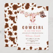 Een kleine Cowgirl Westerne Clothesline Baby showe Kaart (Voorkant / Achterkant)