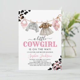 Een kleine Cowgirl Wild West Cowgirl Baby shower Kaart
