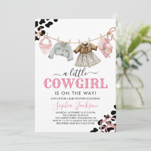 Een kleine Cowgirl Wild West Cowgirl Baby shower Kaart