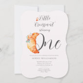 Een kleine Croissant eerste verjaardag Kaart (Voorkant)