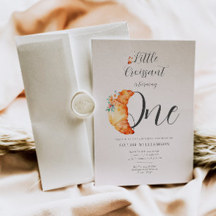 Een kleine Croissant eerste verjaardag Kaart