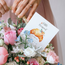 Een kleine croissant is onderweg naar het Baby sho