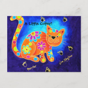 Een kleine Cutey. - Happy Blue Cat Briefkaart