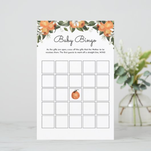 Een kleine Cutie Baby shower games | Baby Bingo Ga (Staand voorkant)