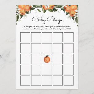 Een kleine Cutie Baby shower games Baby Bingo Ga Advieskaart