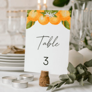 Een kleine Cutie Baby Shower Sinaasappels Tafelnum Kaart