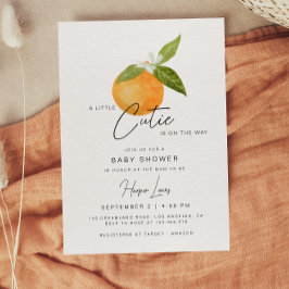 Een kleine Cutie Baby shower Sinaasappels uitnodig Kaart