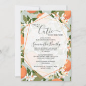 Een kleine Cutie Citrus en Mint Green Baby shower Kaart (Voorkant)