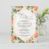 Een kleine Cutie Citrus en Mint Green Baby shower Kaart (Staand voorkant)