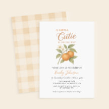 Een kleine Cutie Citrus Oranje Baby shower
