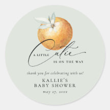 Een kleine Cutie Citrus Oranje Baby shower