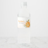 Een kleine Cutie Citrus Oranje Baby shower Waterfles Etiket (Voorkant)