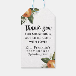 Een kleine cutie Clementine BABY SHOWER voor een c Cadeaulabel