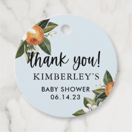 Een kleine Cutie Clementine Boy Baby shower Bedankjes Labels