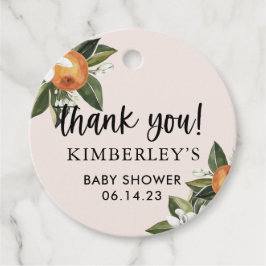 Een kleine Cutie Clementine Girl Baby shower Party Bedankjes Labels