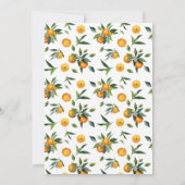 Een kleine Cutie Clementine Oranje Baby shower Kaart (Achterkant)
