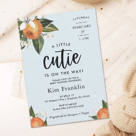 Een kleine Cutie Clementine Oranje Boy BABY SHOWER Kaart
