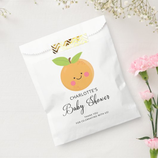 Een kleine Cutie is een Girl Favor Bag Bedankzakje (Gezegeld)