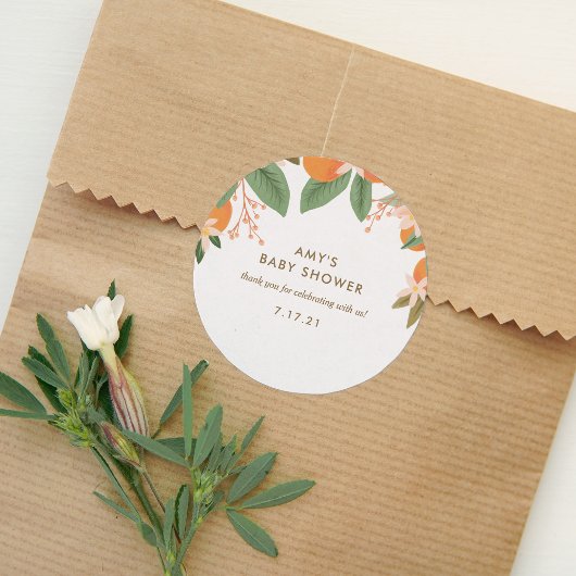 Een kleine Cutie is onderweg op het Baby shower La Ronde Sticker